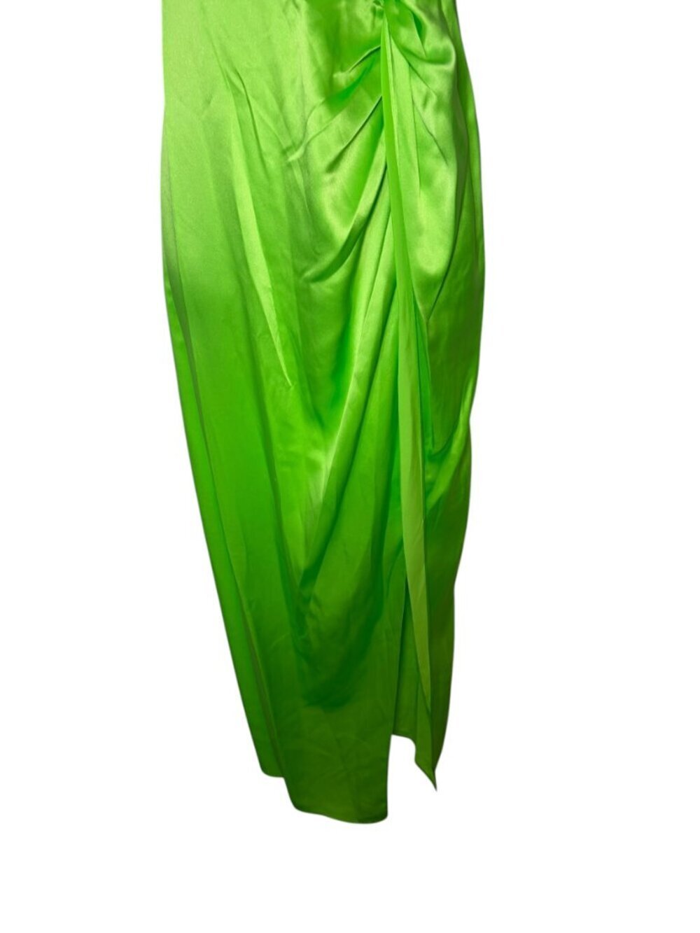 The Sei Silk Knot Dress Parakeet Green One Shoulder NWT Size 10 - Picture 6 of 9